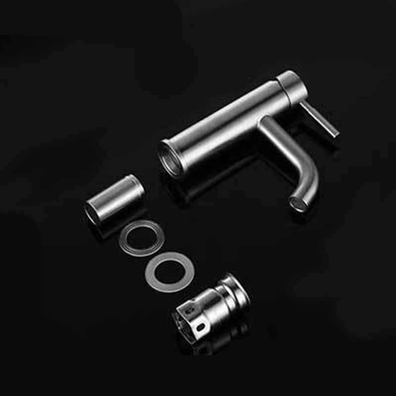 BowLift | Modern Silver Washbasin Mixer Single Lever Bathroom Faucet with Lever Handle
