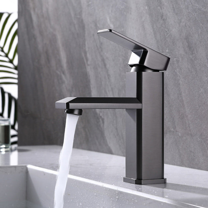 BowLift | Single Hole Faucet 6.69" H Modern Low Arc Bathroom Faucet