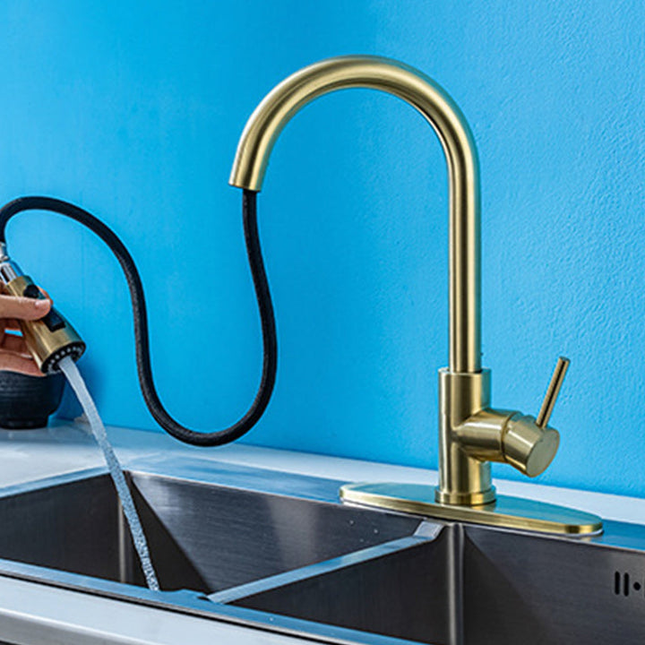 BowLift | Modern Style Extendable Sink Faucet Single Handle Stainless Steel Sink Faucet