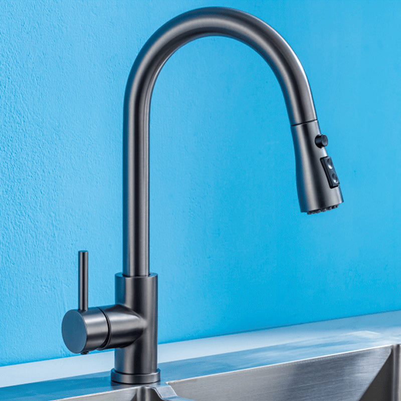 BowLift | Modern Style Extendable Sink Faucet Single Handle Stainless Steel Sink Faucet