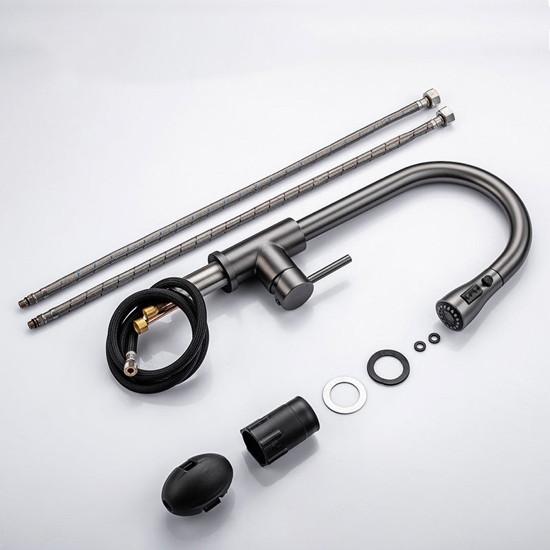 BowLift | Modern Style Extendable Sink Faucet Single Handle Stainless Steel Sink Faucet