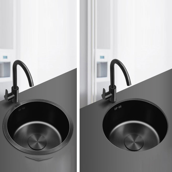 BowLift | Classic Round Sink Stainless Steel Built-in Sink Non-Slip Round Basin for the Kitchen