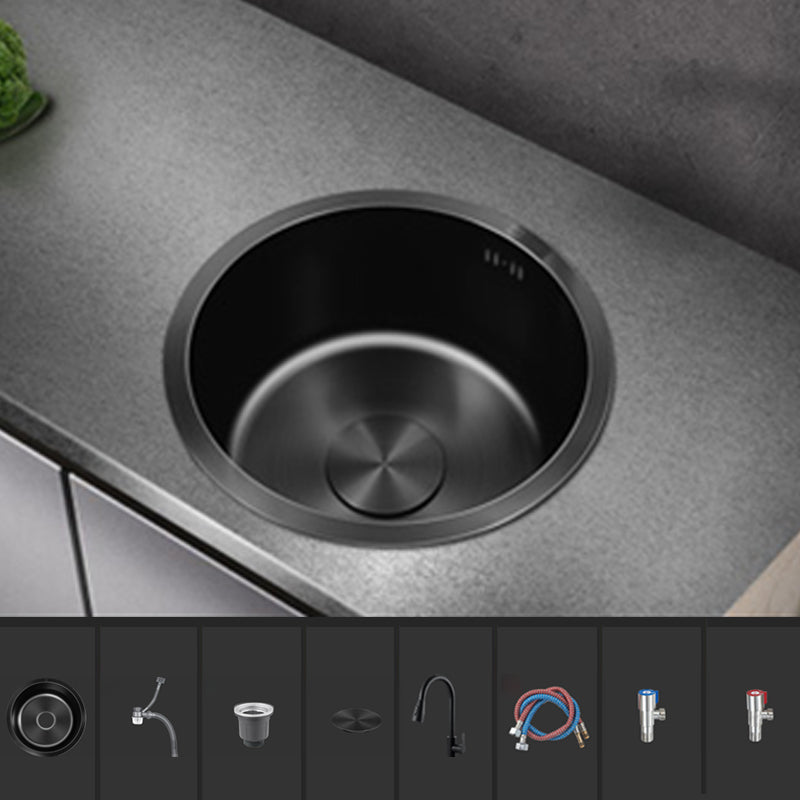 BowLift | Classic Round Wash Basin Stainless Steel Built-in Basin Non-slip Round Basin for the Kitchen