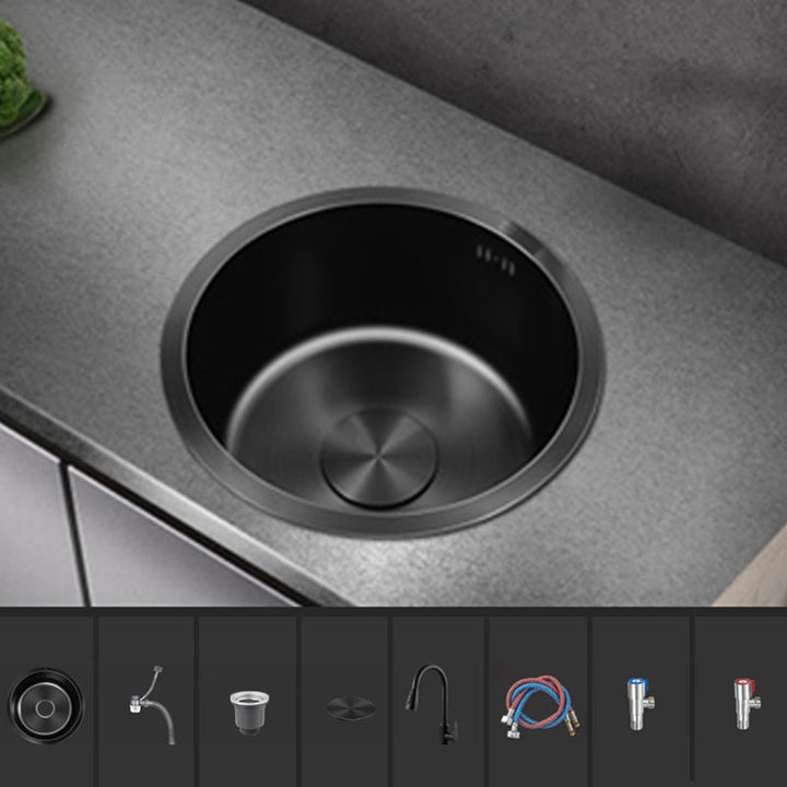 BowLift | Classic Round Wash Basin Stainless Steel Built-in Basin Non-slip Round Basin for the Kitchen