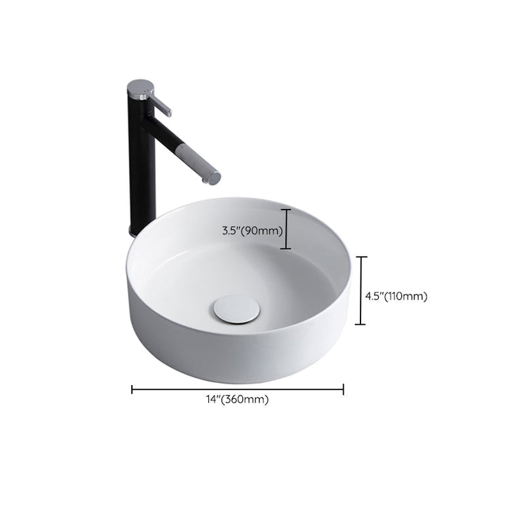 BowLift | Modern Sink Ceramic Solid Color Round Sink