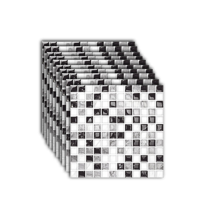 BowLift | 12"x 12" Resin Mosaic Tiles Square Self-Adhesive Tiles for Backsplash & Wall Tile