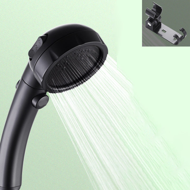 BowLift | Contemporary Shower Head Round Handheld Shower Head Combination in Black