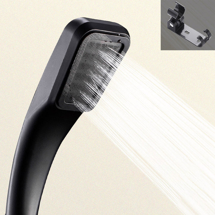 BowLift | Contemporary Shower Head Round Handheld Shower Head Combination in Black