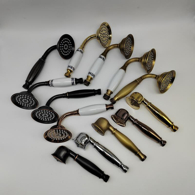 BowLift | Traditional Handheld Shower Head with Hose Polished Brass Wall Mounted Shower Head