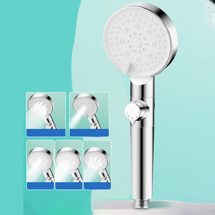 BowLift | Round Handheld Shower Head Plastic Adjustable Spray Pattern Shower Head for Home