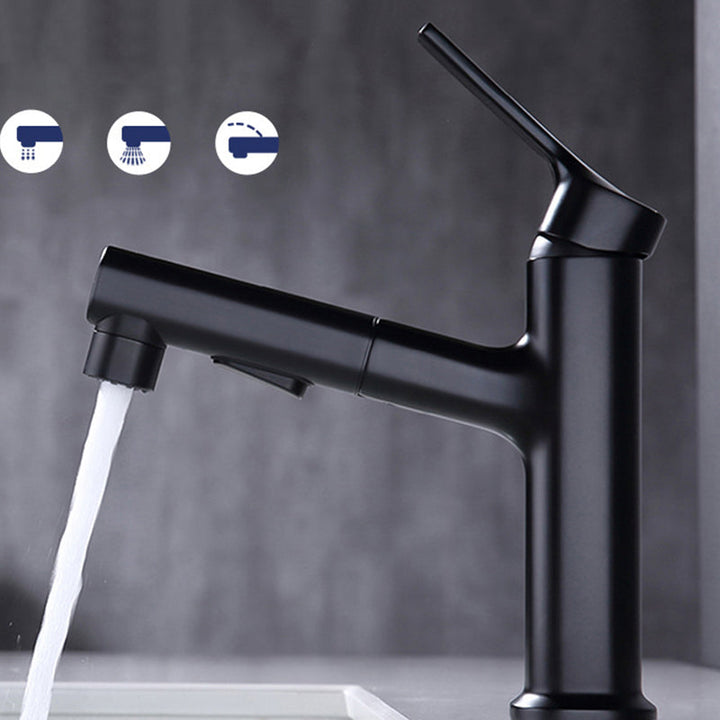 BowLift | Round Vessel Sink Bathroom Faucet Simple Style Faucet with Brass Material