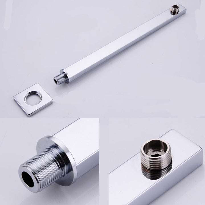 BowLift | Modern square fixed shower head with shower arm Wall-mounted shower head made of stainless steel