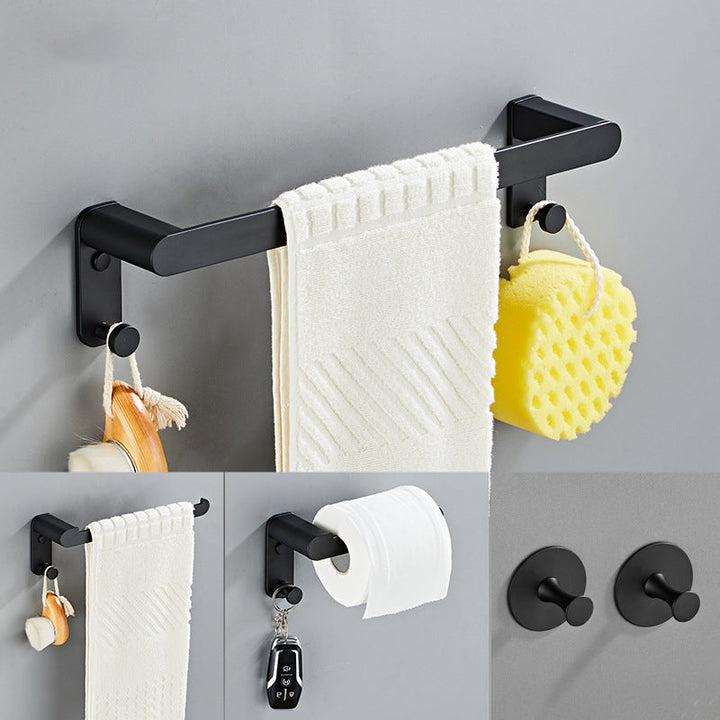 BowLift | Metal Bathroom Set 5-piece Modern Style Black Bathroom Accessories Set