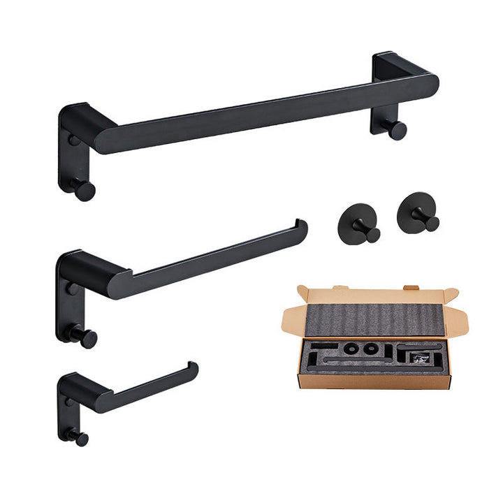 BowLift | Metal Bathroom Set 5-piece Modern Style Black Bathroom Accessories Set