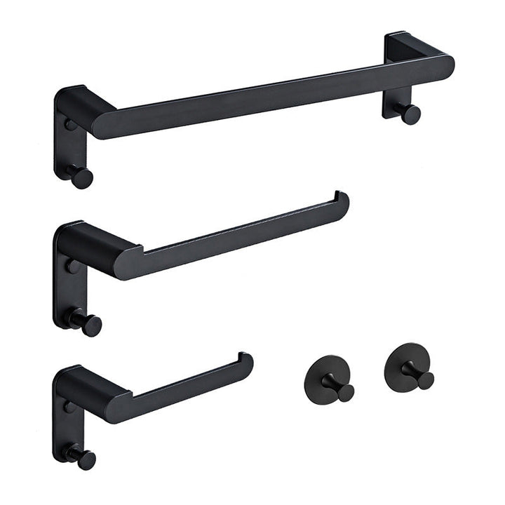 BowLift | Metal Bathroom Set 5-piece Modern Style Black Bathroom Accessories Set