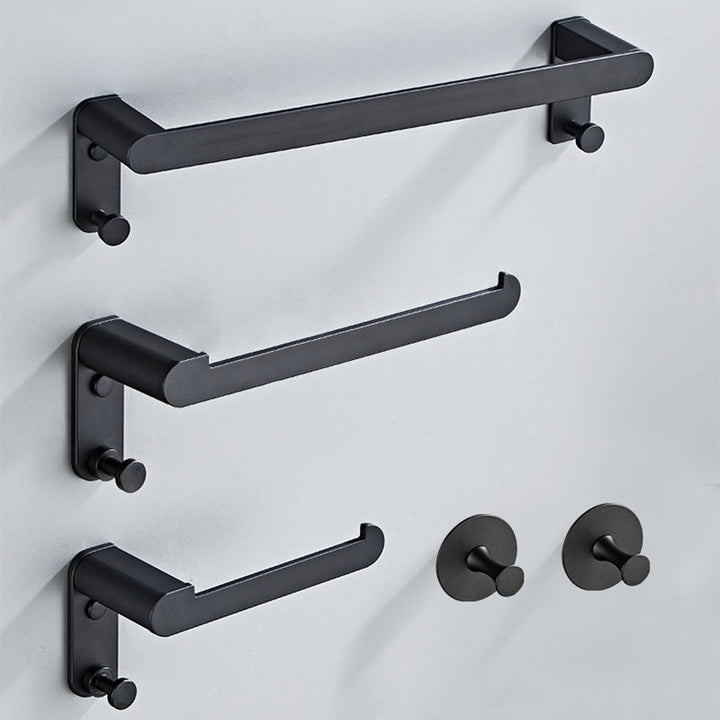 BowLift | Metal Bathroom Set 5-piece Modern Style Black Bathroom Accessories Set