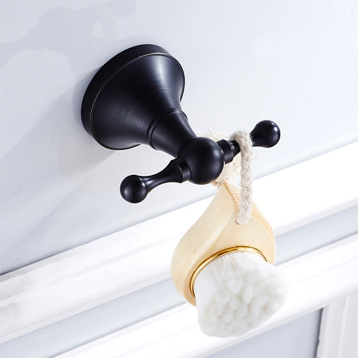 BowLift | Metal Bathroom Set 4-piece Traditional Style Black Bathroom Accessory Set