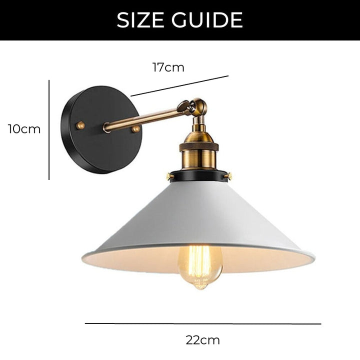 BowLift | White Industrial Vintage Wall Sconce Light