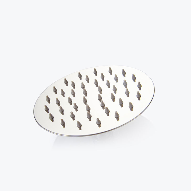 BowLift | Round shower head made of stainless steel in silver wall-mounted shower head