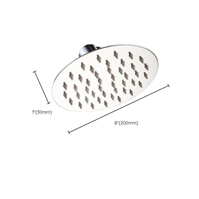 BowLift | Round shower head made of stainless steel in silver wall-mounted shower head