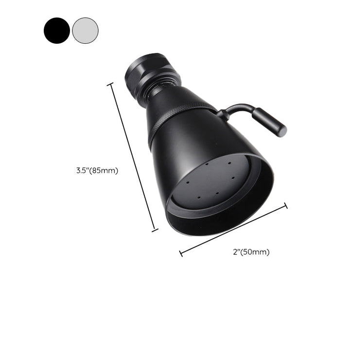 BowLift | Round shower head made of stainless steel in silver wall-mounted shower head