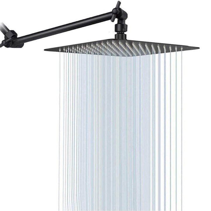 BowLift | Stainless Steel Fixed Shower Head Rainfall Wall Mounted Shower Head with Extension Arm