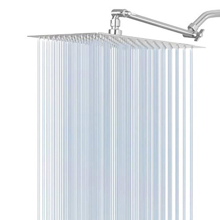 BowLift | Stainless Steel Fixed Shower Head Rainfall Wall Mounted Shower Head with Extension Arm