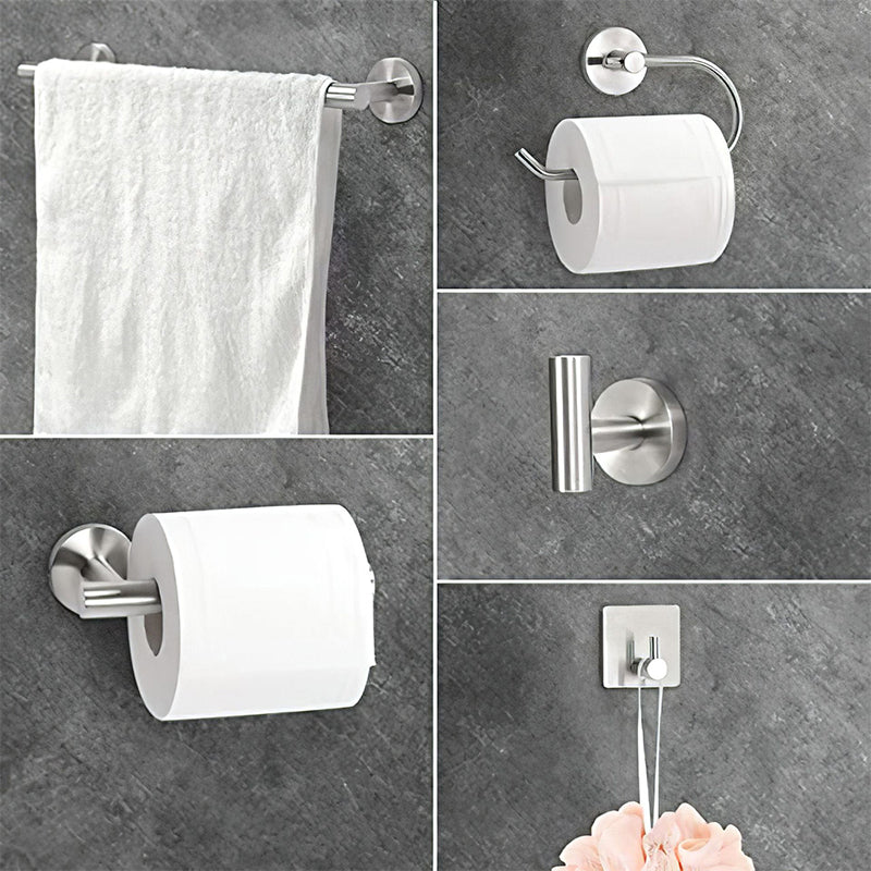BowLift | Metal Simple Bathroom Accessories as a Single Piece or in a Set in Silver