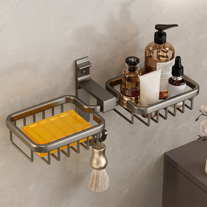 BowLift | Modern Bathroom Accessory Set Shelf Black/Silver/Grey Bathroom Accessories Set