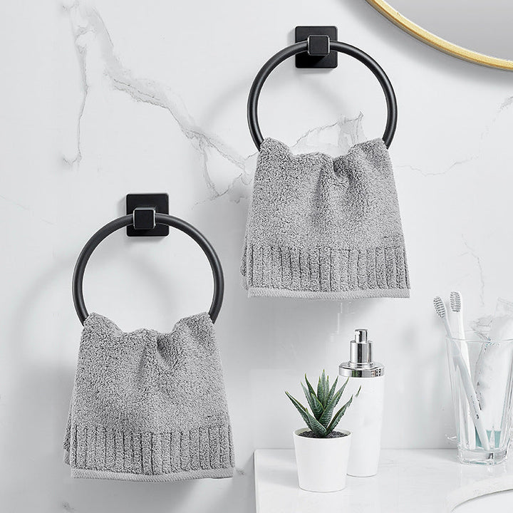 BowLift | Traditional Bathroom Accessories Set Black Towel Ring Bathroom Shelf Bathroom Accessories Set