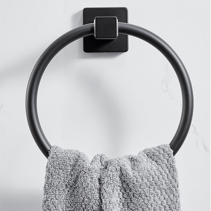 BowLift | Traditional Bathroom Accessories Set Black Towel Ring Bathroom Shelf Bathroom Accessories Set