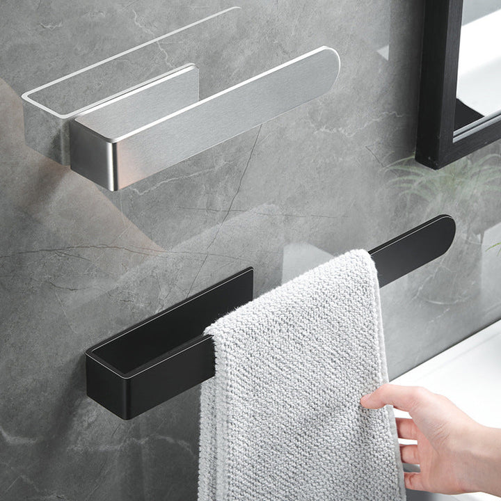 BowLift | Modern Towel Ring Bathroom Hardware Set Stainless Steel/Black Bath Hardware Set