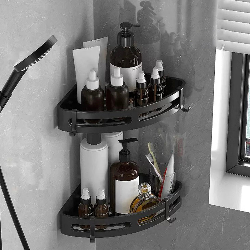 BowLift | Modern Bathroom Hardware Set Bathroom Shelf Silver/Black Bathroom Accessories Set