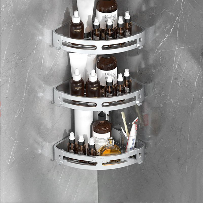 BowLift | Modern Bathroom Hardware Set Bathroom Shelf Silver/Black Bathroom Accessories Set