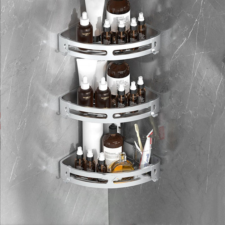 BowLift | Modern Bathroom Hardware Set Bathroom Shelf Silver/Black Bathroom Accessories Set