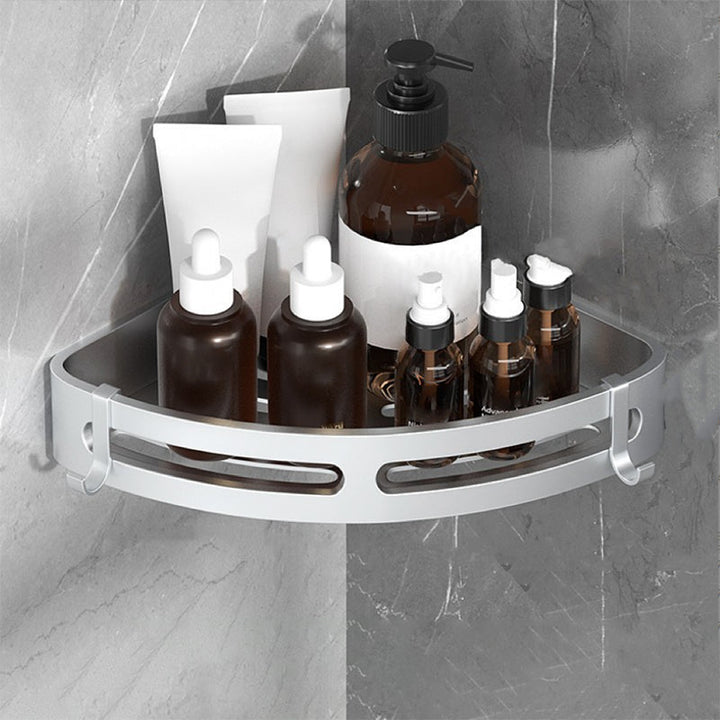BowLift | Modern Bathroom Hardware Set Bathroom Shelf Silver/Black Bathroom Accessories Set