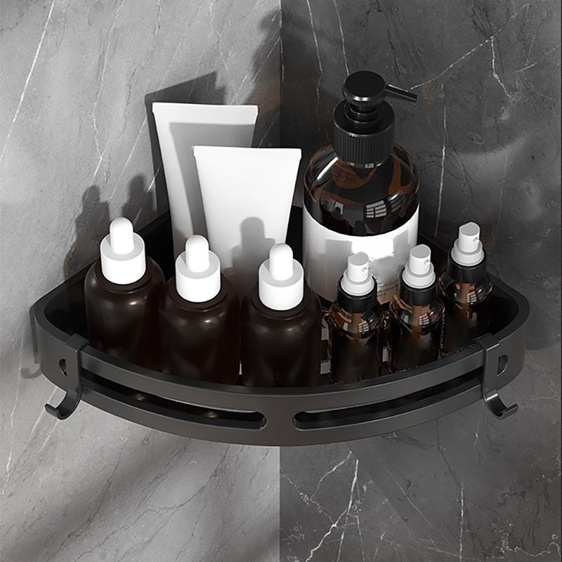 BowLift | Modern Bathroom Hardware Set Bathroom Shelf Silver/Black Bathroom Accessories Set