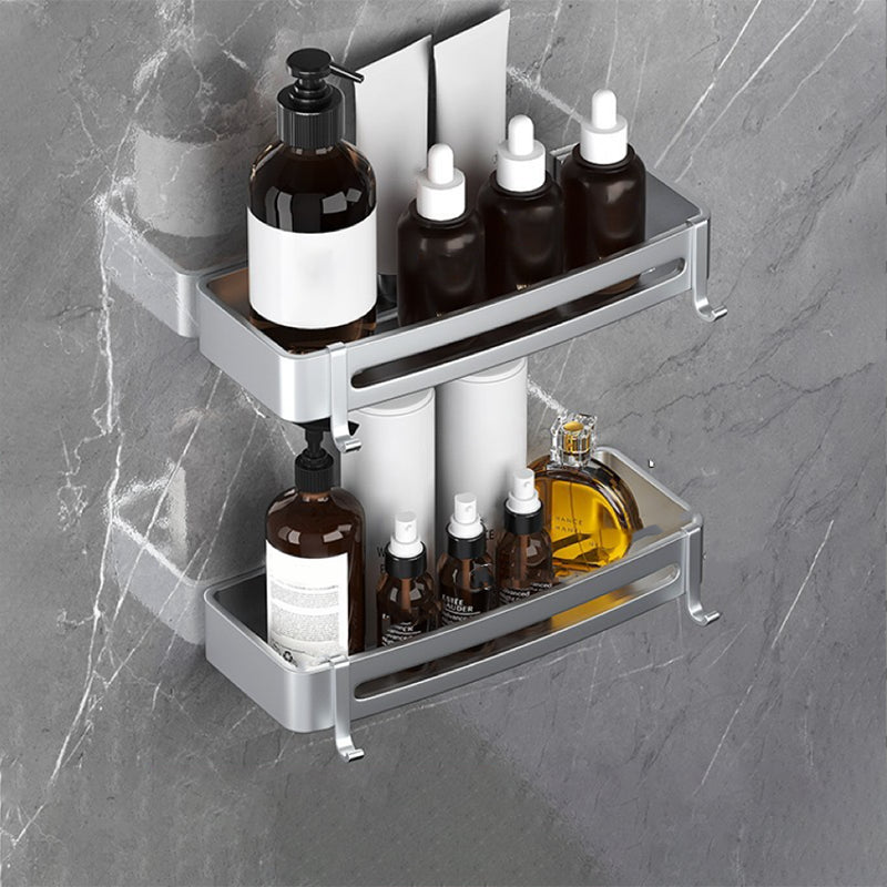 BowLift | Modern Bathroom Hardware Set Bathroom Shelf Silver/Black Bathroom Accessories Set