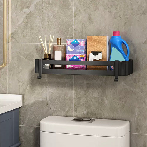 BowLift | Modern Bathroom Hardware Set Bathroom Shelf Silver/Black Bathroom Accessories Set