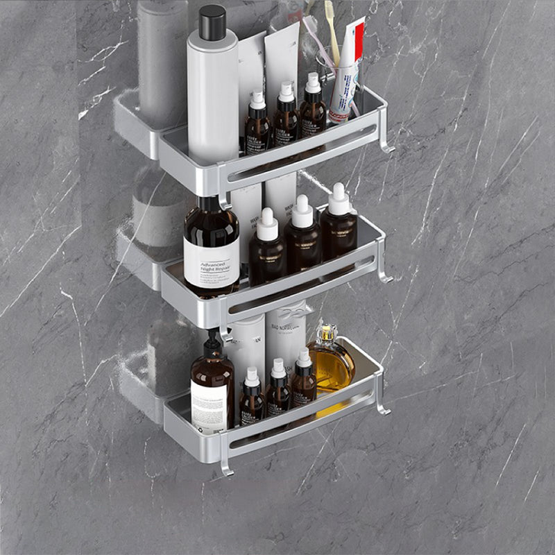 BowLift | Modern Bathroom Hardware Set Bathroom Shelf Silver/Black Bathroom Accessories Set