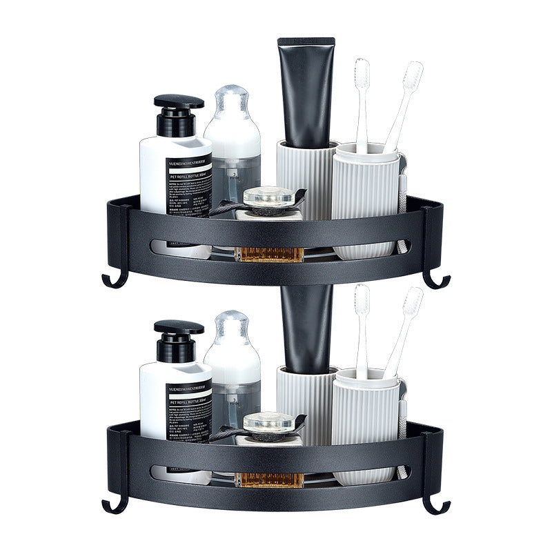 BowLift | Modern Bathroom Hardware Set Bathroom Shelf Silver/Black Bathroom Accessories Set