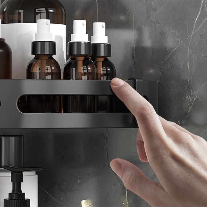 BowLift | Modern Bathroom Hardware Set Bathroom Shelf Silver/Black Bathroom Accessories Set
