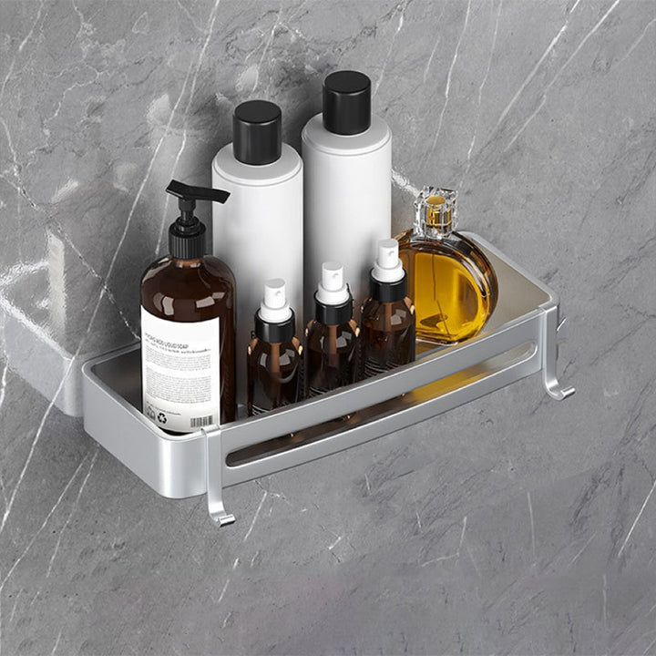 BowLift | Modern Bathroom Hardware Set Bathroom Shelf Silver/Black Bathroom Accessories Set