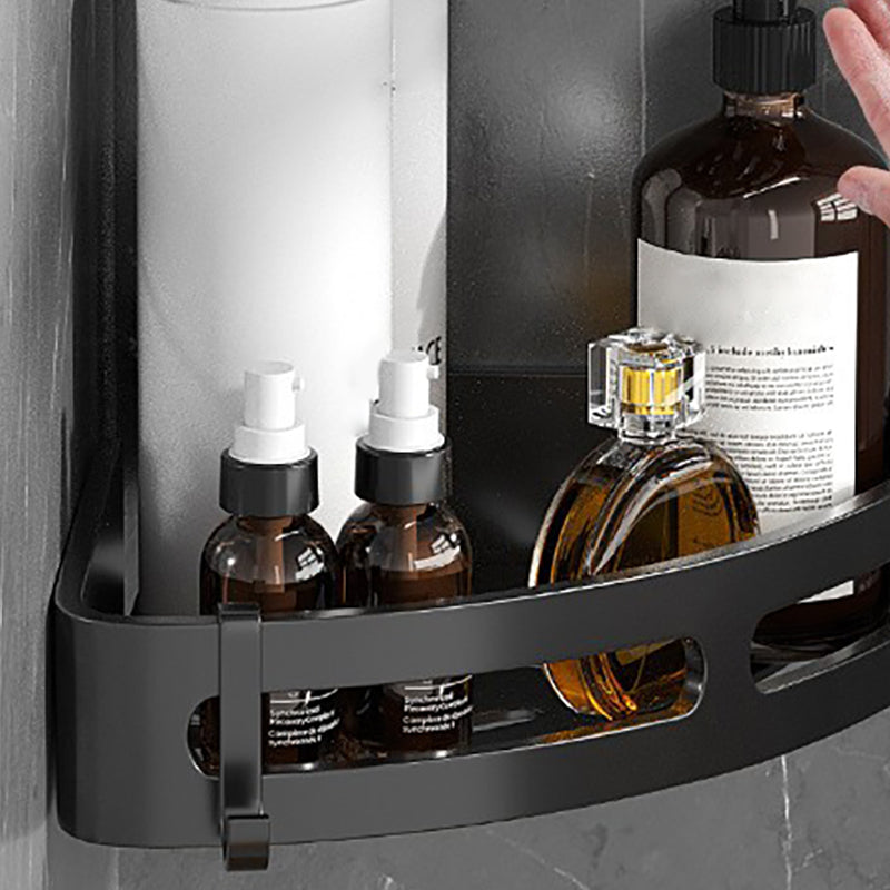 BowLift | Modern Bathroom Hardware Set Bathroom Shelf Silver/Black Bathroom Accessories Set