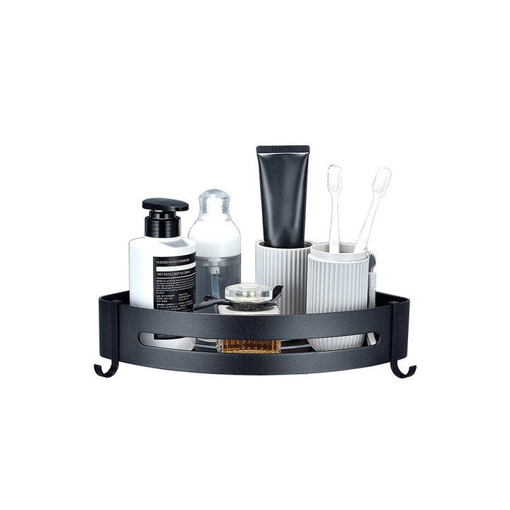 BowLift | Modern Bathroom Hardware Set Bathroom Shelf Silver/Black Bathroom Accessories Set