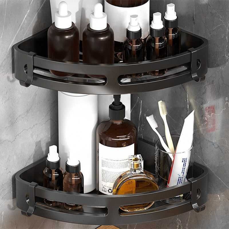 BowLift | Modern Bathroom Hardware Set Bathroom Shelf Silver/Black Bathroom Accessories Set