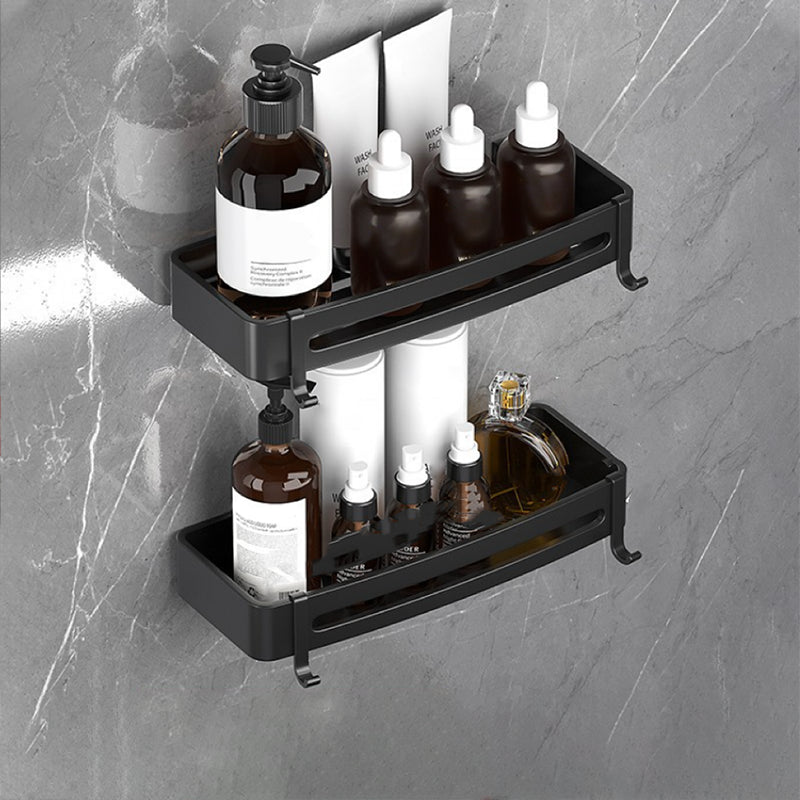 BowLift | Modern Bathroom Hardware Set Bathroom Shelf Silver/Black Bathroom Accessories Set