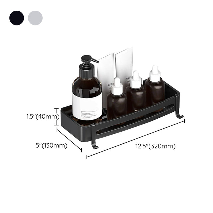 BowLift | Modern Bathroom Hardware Set Bathroom Shelf Silver/Black Bathroom Accessories Set