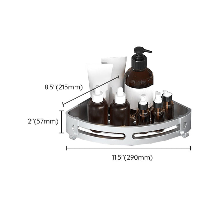 BowLift | Modern Bathroom Hardware Set Bathroom Shelf Silver/Black Bathroom Accessories Set