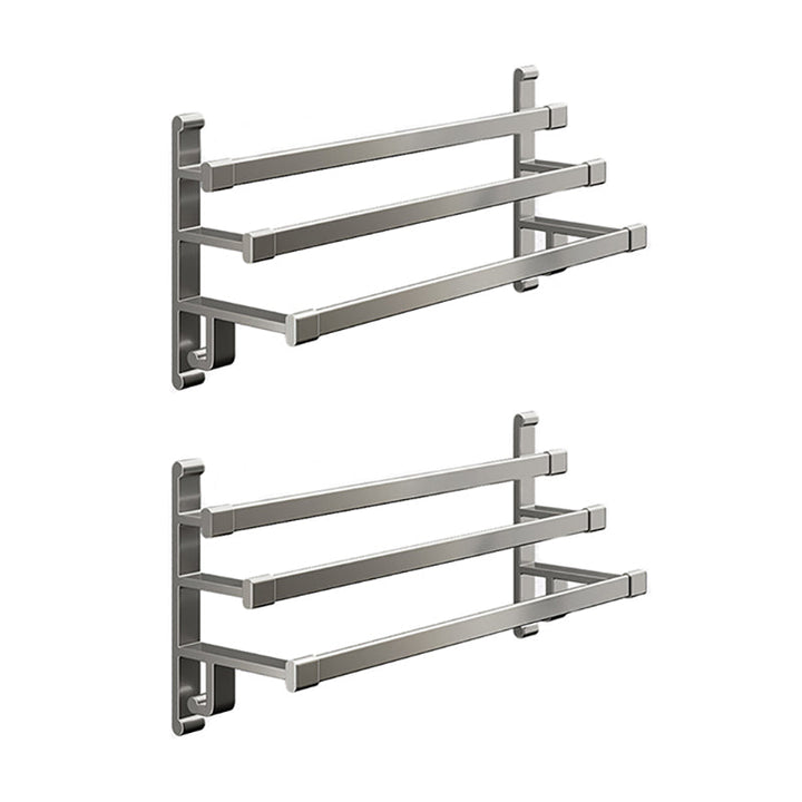 BowLift | Gray Bathroom Accessory Set Contemporary Style Aluminum Towel Bar
